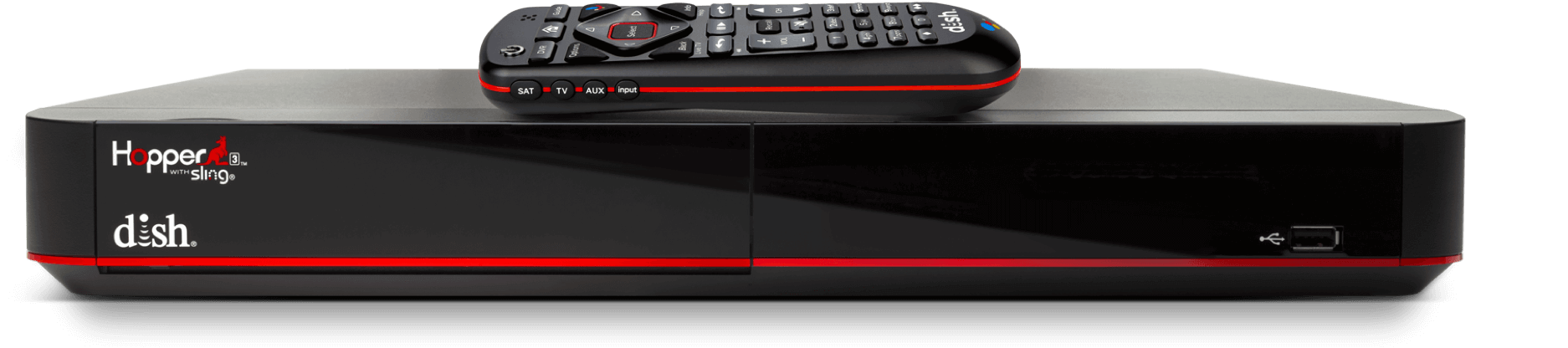 Hopper 3 with Sling TV - Google Integrated Voice Remote from DISH